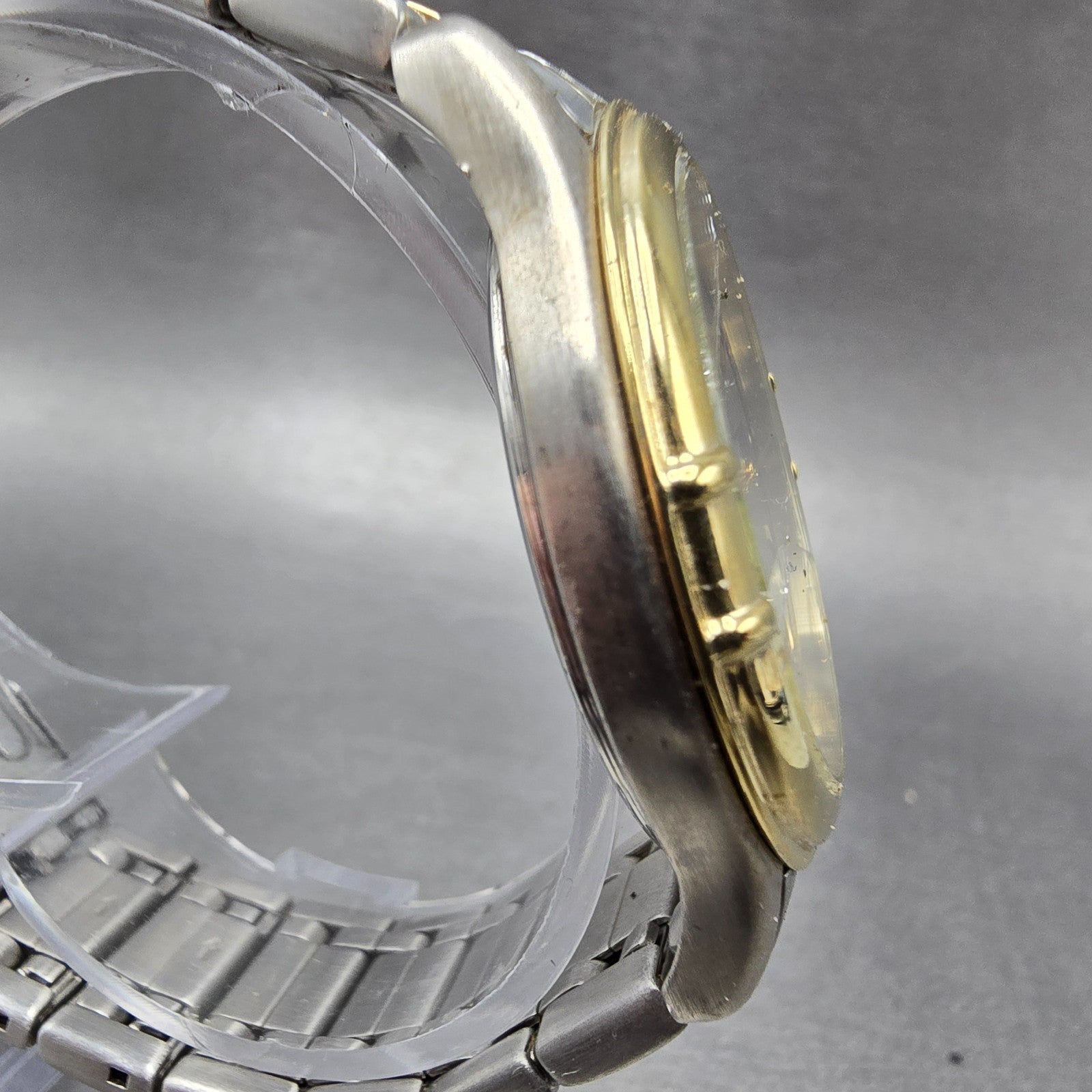 Citizen Watch Men 36mm Gray Dial Two Tone Daydate Round 2500-K13998 PARTS VTG4