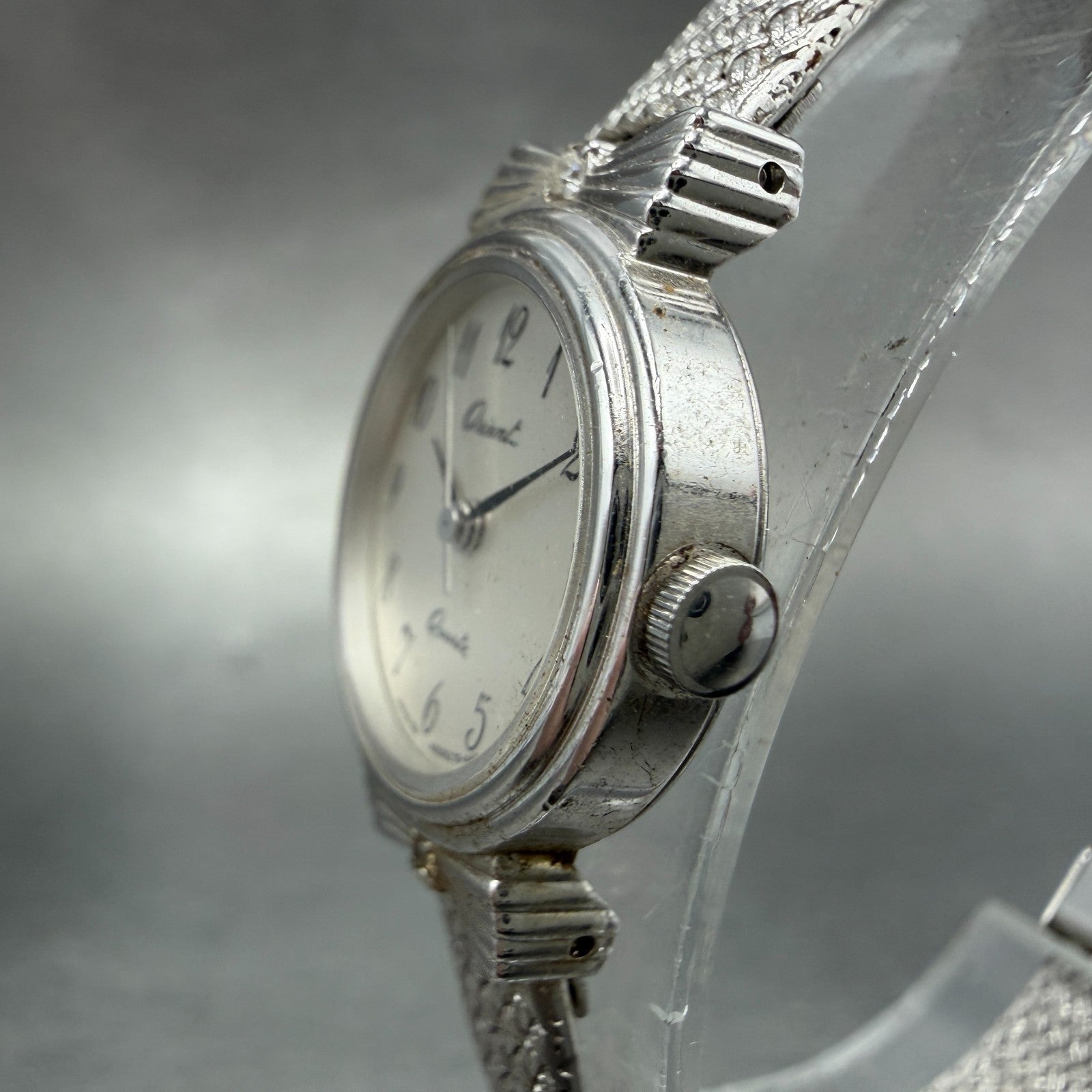 Orient Watch Women 20mm Silver Dial Silver Tone Round AD5377-00 New Battery2