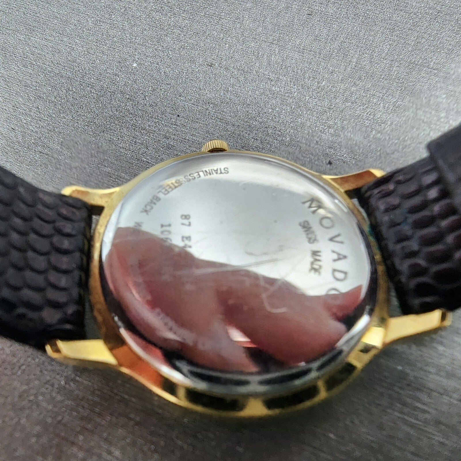 Movado Museum Watch Women 26mm Black Dial Gold Tone Round 87 E4 0814 New Batt9