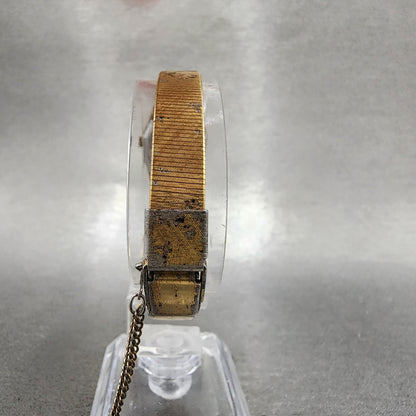 Seiko Watch Women 17mm Champagne Dial Gold Tone Octagon 14215530 New Battery7