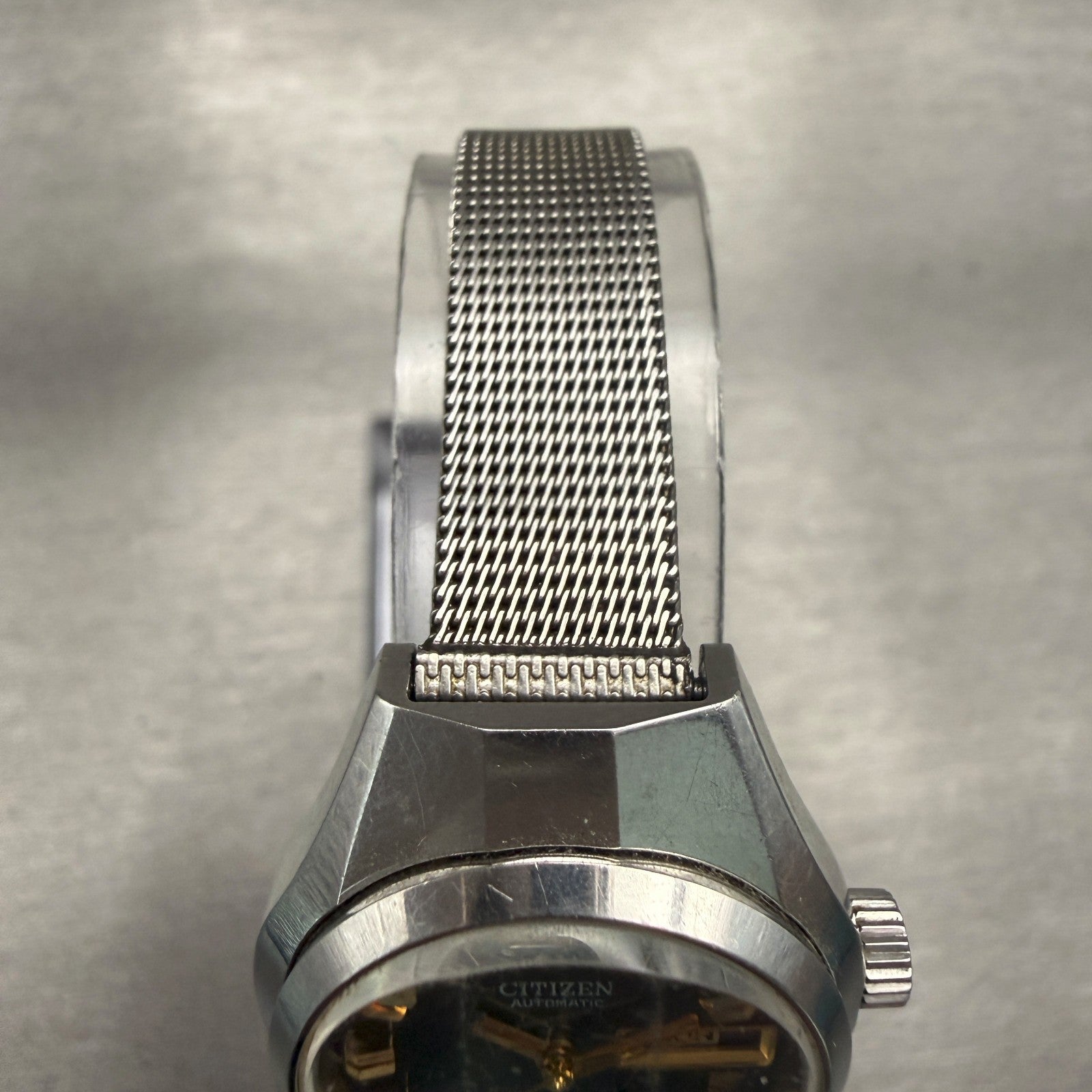 Citizen Automatic Watch Women 26mm Green Dial Silver Tone Daydate 4-661125Y Runs4