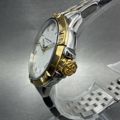 Raymond Weil Tango Watch Women 30mm White Dial Two Tone Date 5960 New Battery2