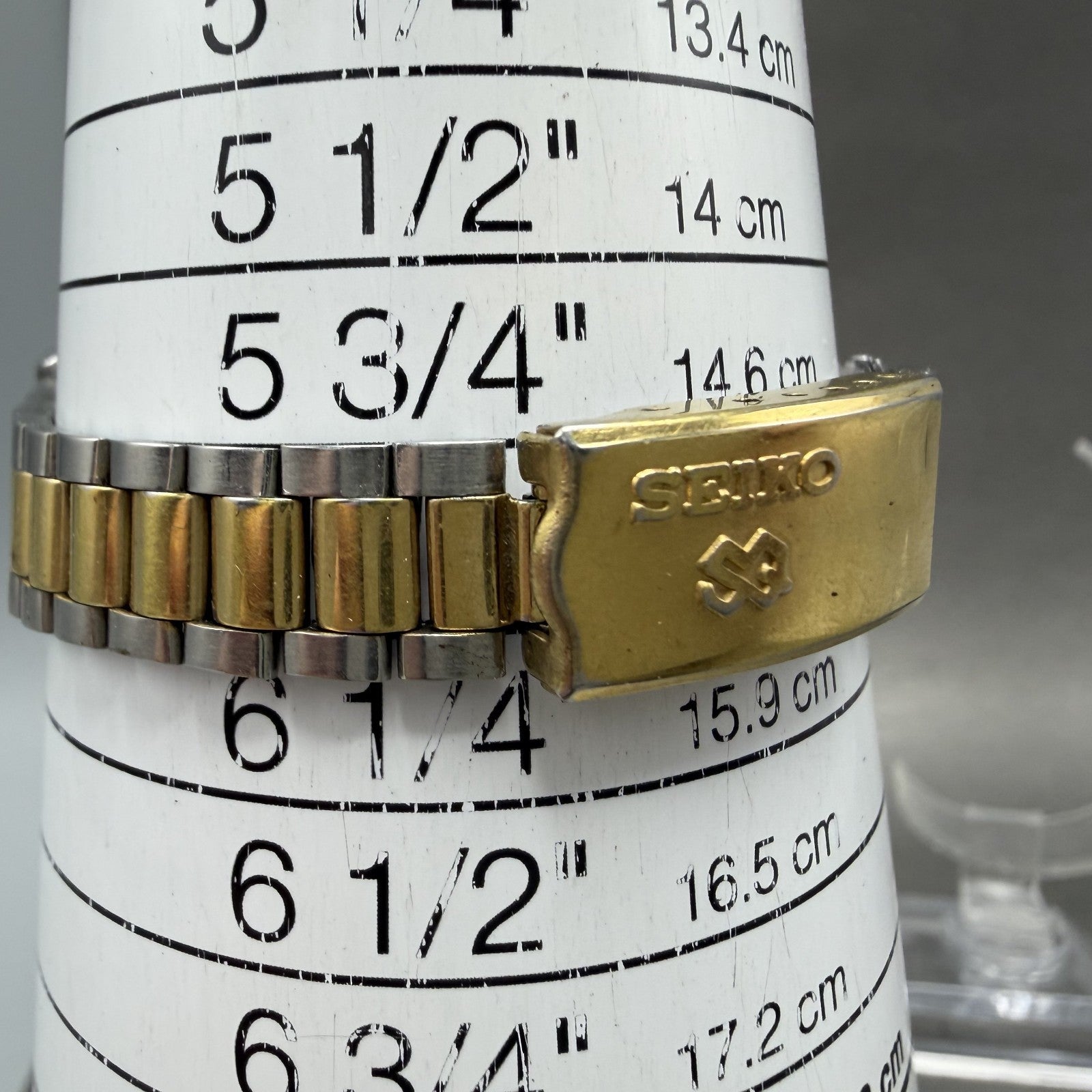 Seiko SQ Watch Women 25mm Silver Dial Two Tone Daydate Round 8523-0059 New Batt10