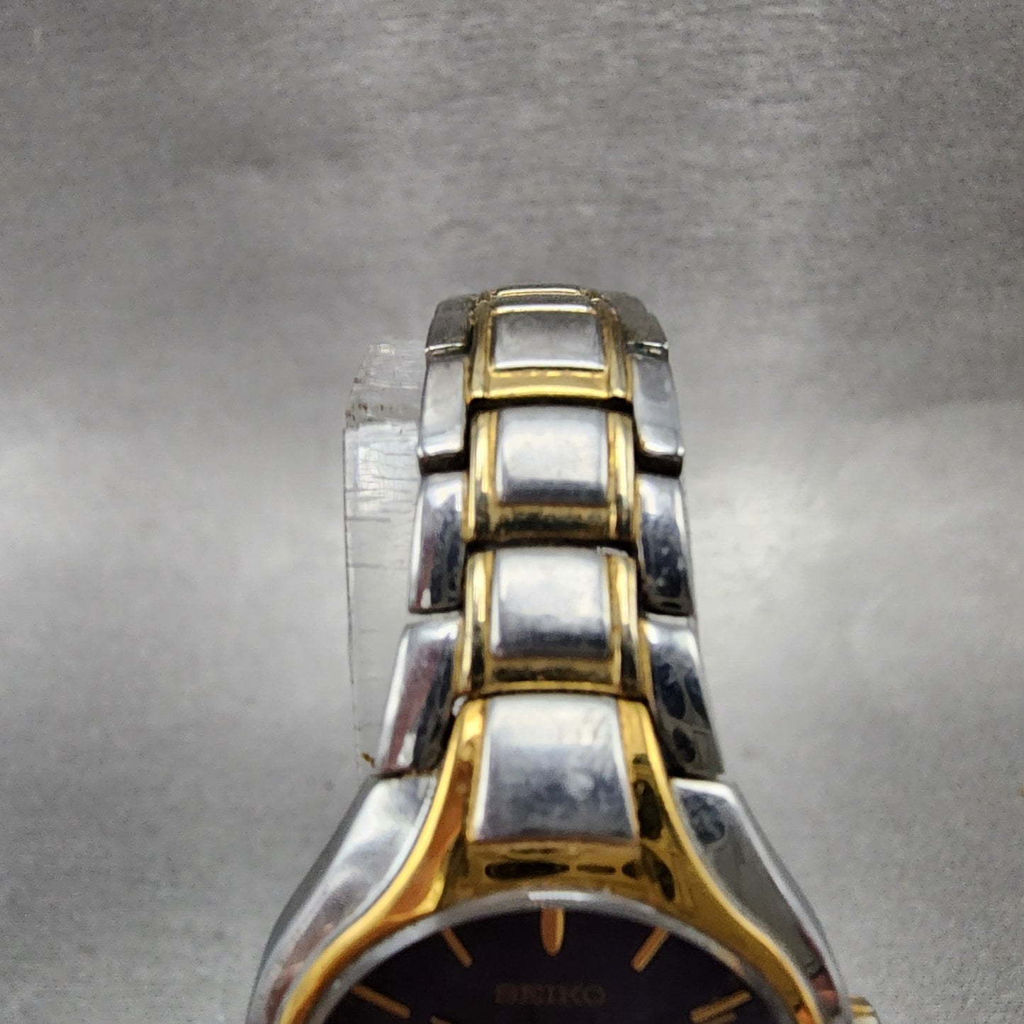 Seiko Watch Women 25mm Purple Dial Two Tone Date Round 7n820DR0 New Battery4