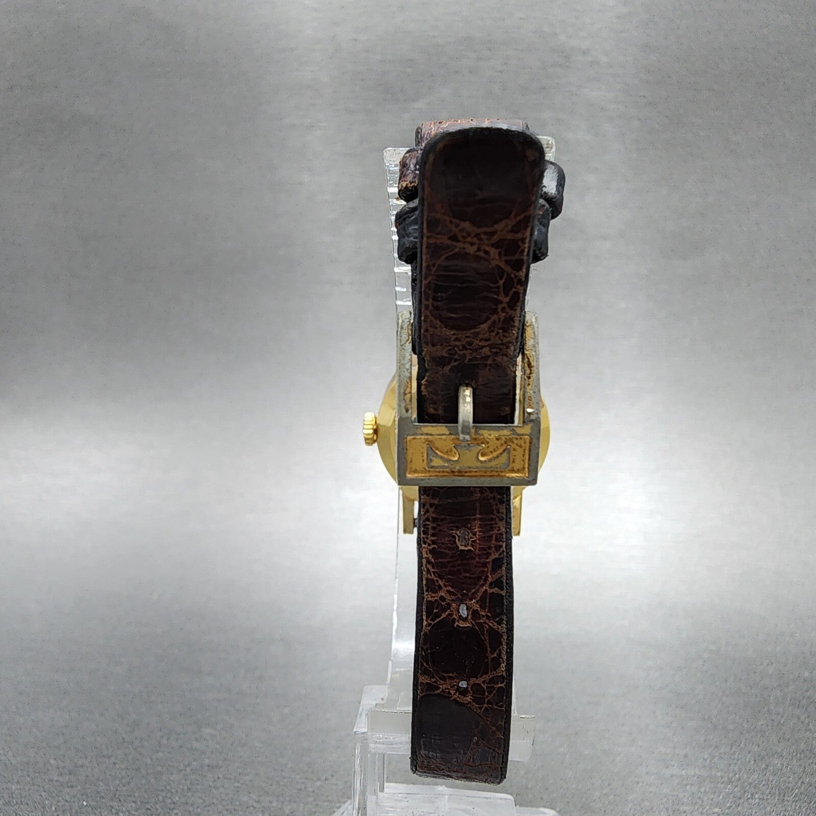Technos Queen Extra Watch Women 23mm Tigereye Dial Gold Filled Manual Wind Runs7