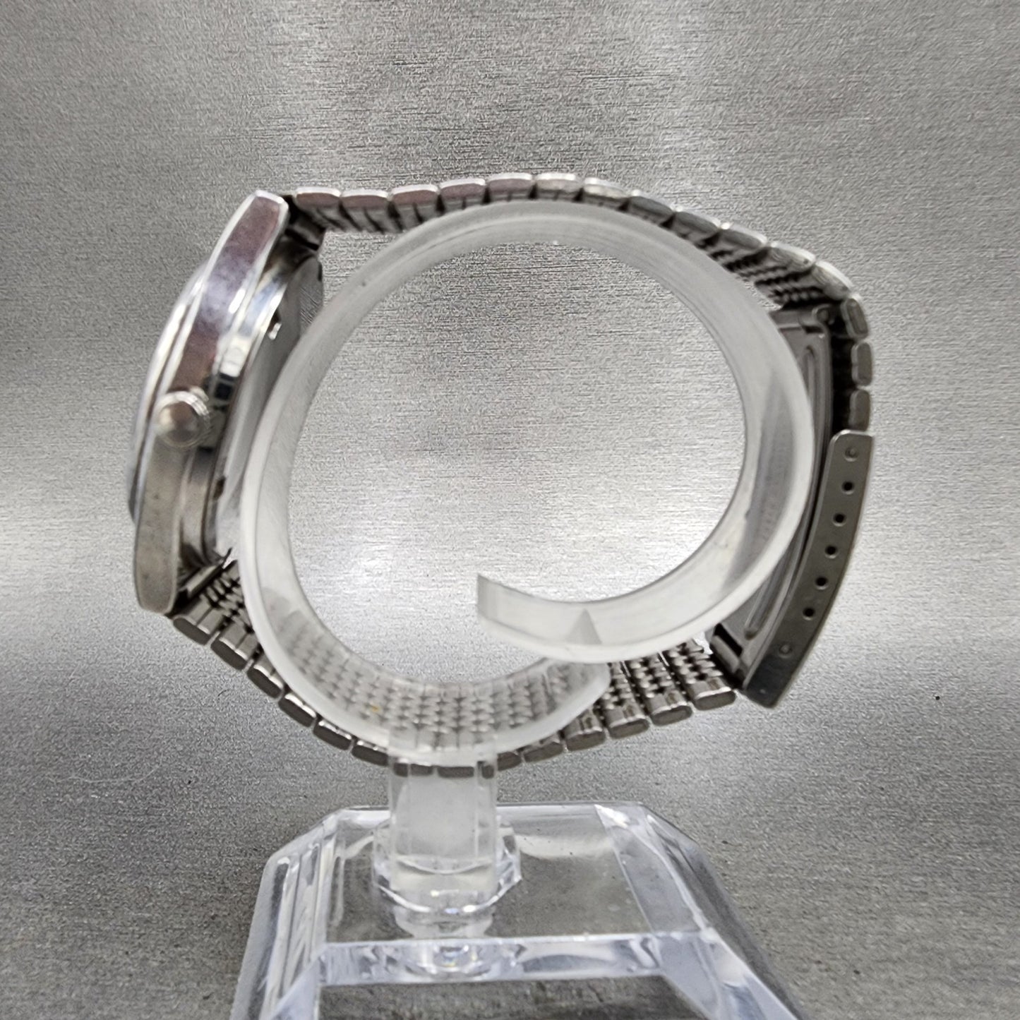 Orient Swimmer Watch Men 35mm Silver Dial Silver Tone Date Round New Battery6