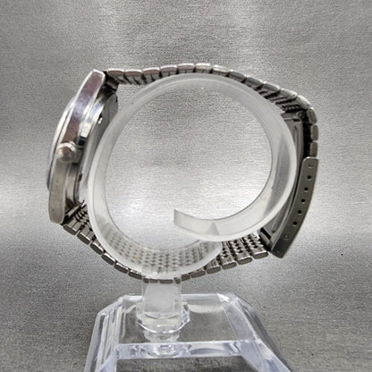 Orient Swimmer Watch Men 35mm Silver Dial Silver Tone Date Round New Battery6