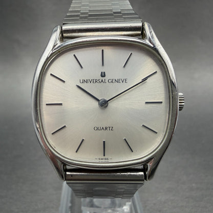 Universal Geneve Watch Men 31mm Silver Dial Stainless Steel Oval 743226 Newbat0