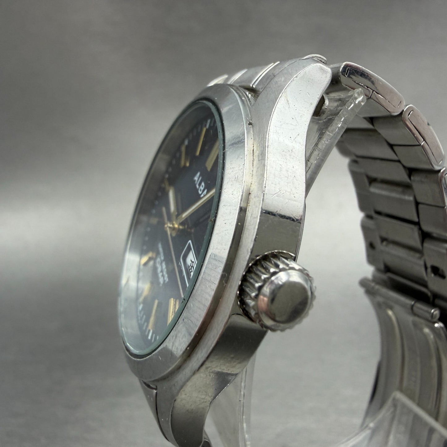 Seiko Alba Watch Men 38mm Blue Dial Silver Tone READ!!!! 7N43-0BA0 New Battery2