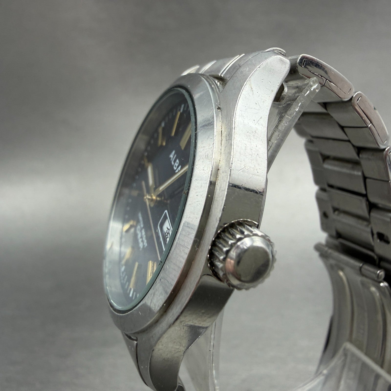 Seiko Alba Watch Men 38mm Blue Dial Silver Tone READ!!!! 7N43-0BA0 New Battery2