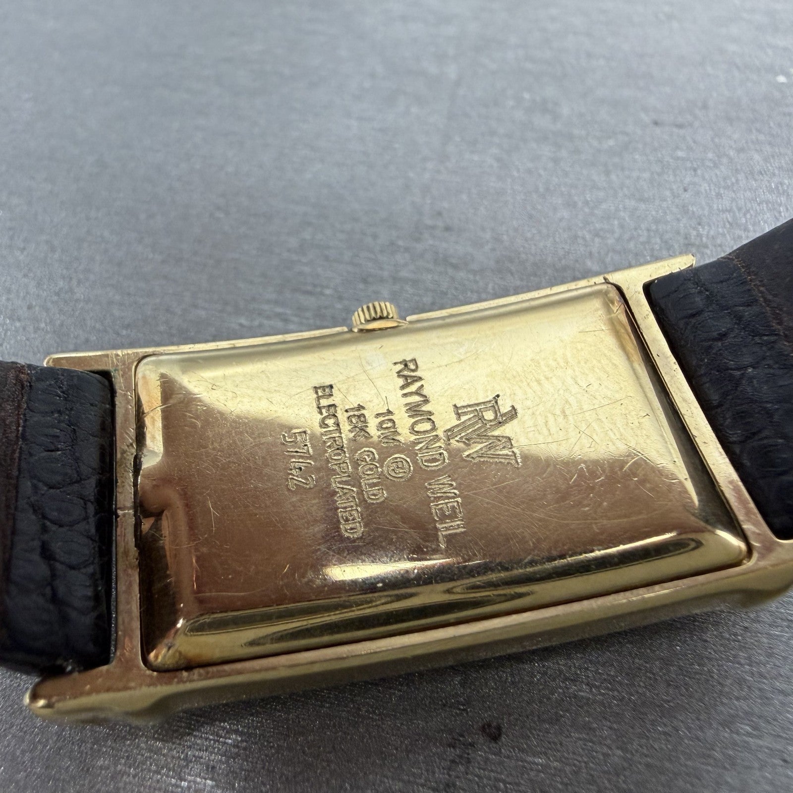 Raymond Weil Tank Watch Women 22mm White Dial Gold Plated Rectangle 5742 Newbatt9