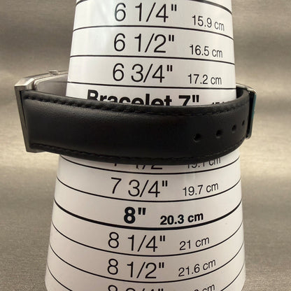Seiko Watch Men 25mm Black Dial Silver Tone Rectangle 7431-5360 New Battery9