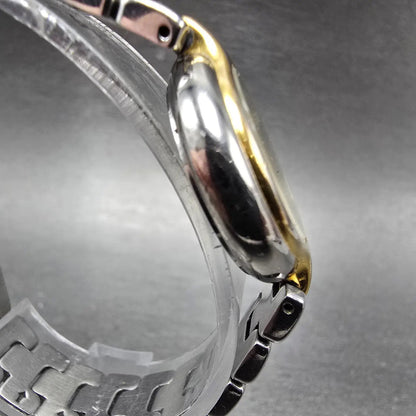 Cyma Sealord Watch Women 24mm Champagne Dial Two Tone Round 412 New Battery3