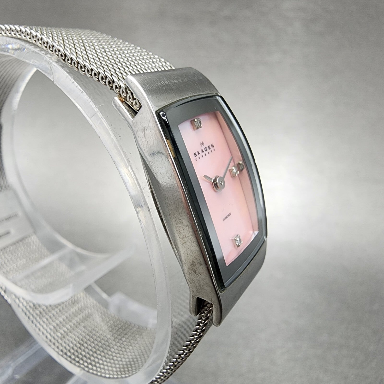 Skagen Watch Women 16mm MOP Dial Silver Tone Rectangle 271SSSPMPD New battery3