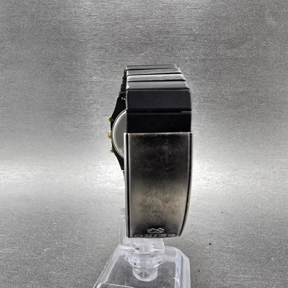 Seiko Analog Digital Watch Men 32mm Black Gold Alarm Chrono H461-5030 PARTS8