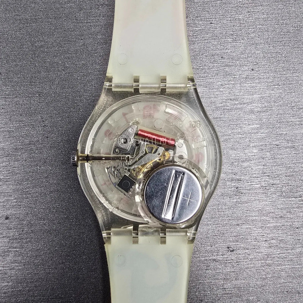 Swatch Paralympic Watch Men 35mm White Dial Clear Case Round GE213 New Battery8
