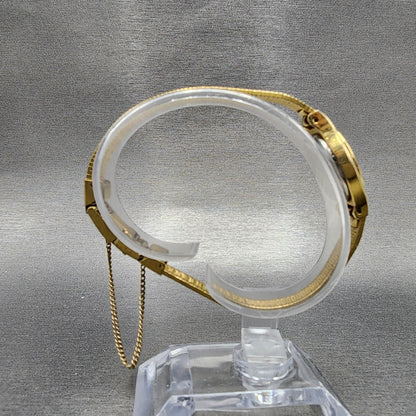 Citizen CQ Watch Women 17mm Black Dial Gold Tone Oval 5930S25350 New Battery8