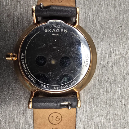 Skagen Hald Watch Women 34mm White Dial Rose Gold Tone Round SKW2674 New Battery10