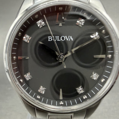 Bulova Watch Women 32mm MOP Dial Stainless Steel Round 96P198 New Battery1