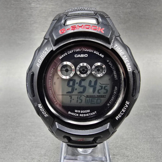 Casio G-Shock GW-530A Watch Men 46mm Black Alarm Chronograph Digital Works Solar0