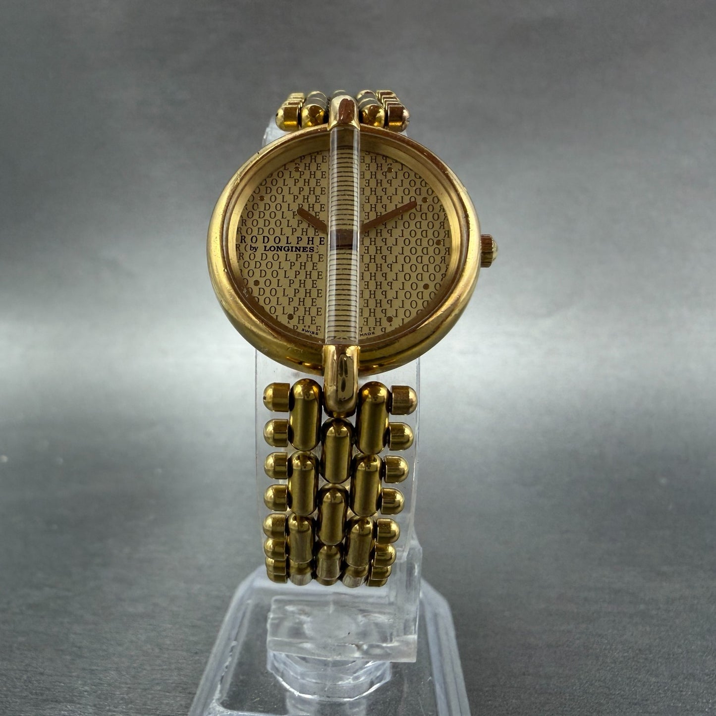 Longines Rodolphe Watch Women 24mm Gold Dial Gold Tone Round New Battery VTG5
