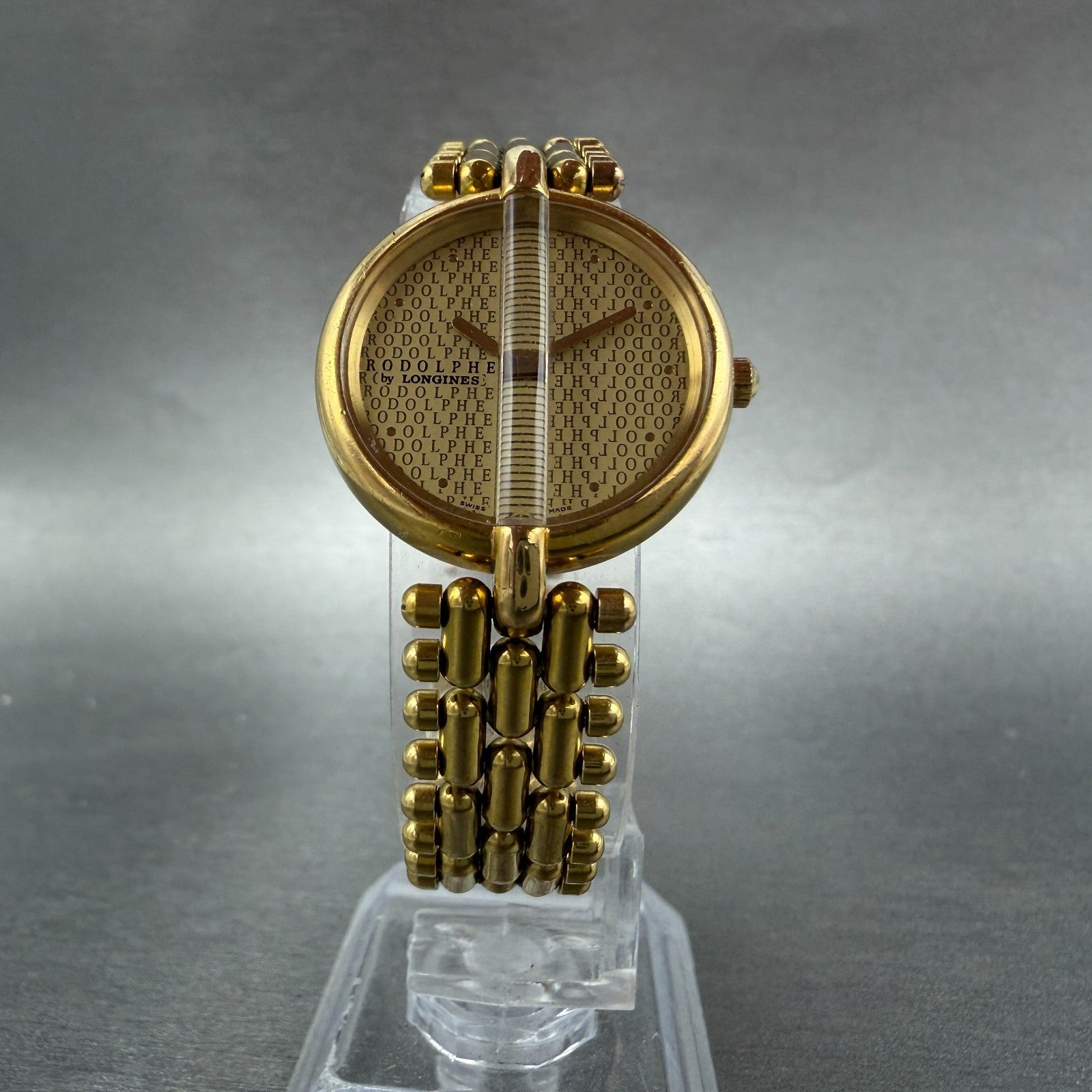 Longines Rodolphe Watch Women 24mm Gold Dial Gold Tone Round New Battery VTG5