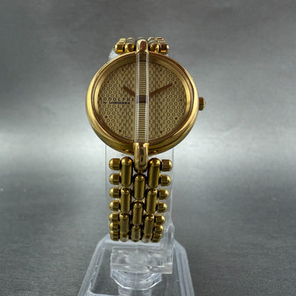 Longines Rodolphe Watch Women 24mm Gold Dial Gold Tone Round New Battery VTG5