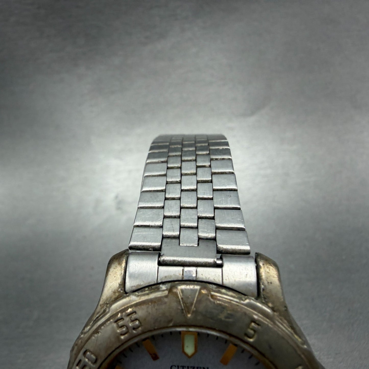 Citizen Eco-Drive Watch Men 37mm Gray Dial Two Tone Round 5080-K10760 Runs4