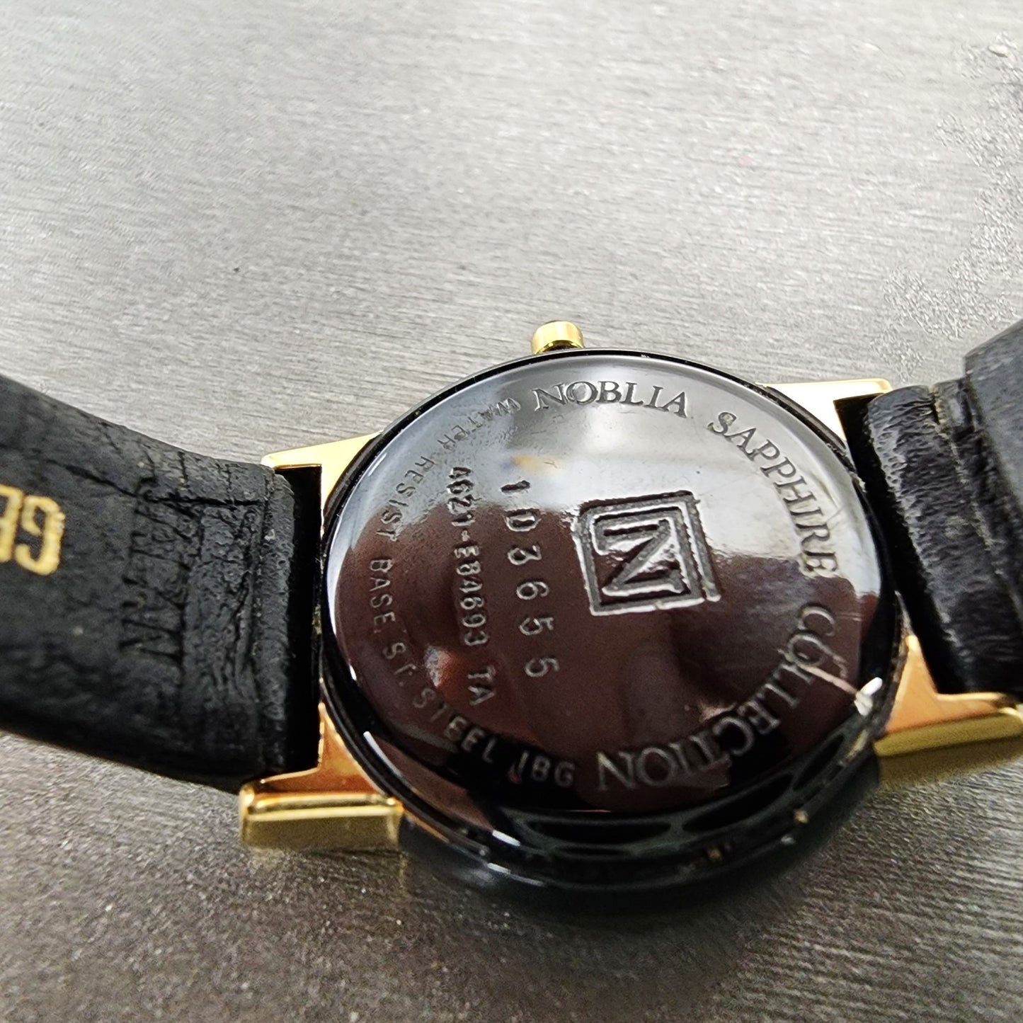 Citizen Noblia Watch Women 24mm MOP Dial Black Gold Tone Round New Battery VTG9
