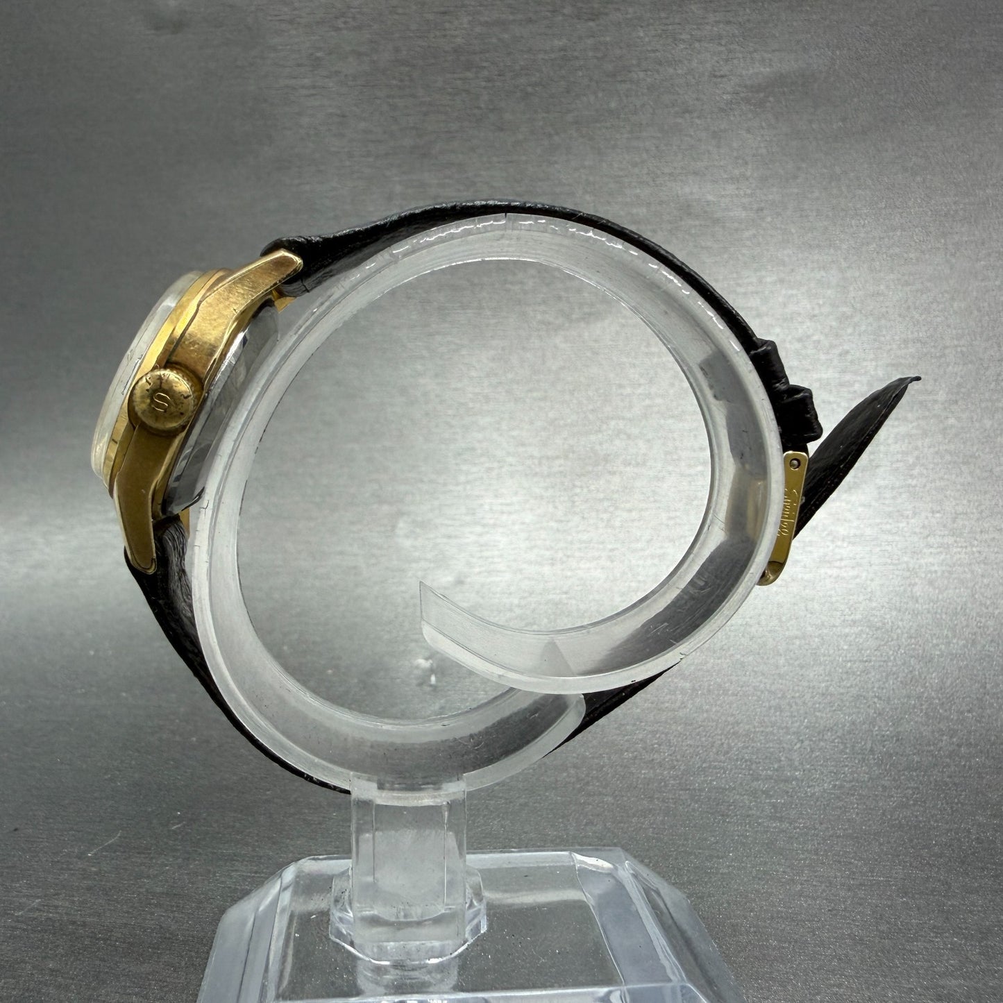 Seiko SeikoMatic Lady Watch Women 23mm Silver Dial Gold Tone Date Runs Vintage6