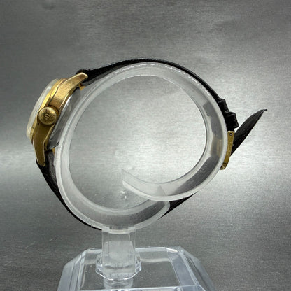 Seiko SeikoMatic Lady Watch Women 23mm Silver Dial Gold Tone Date Runs Vintage6