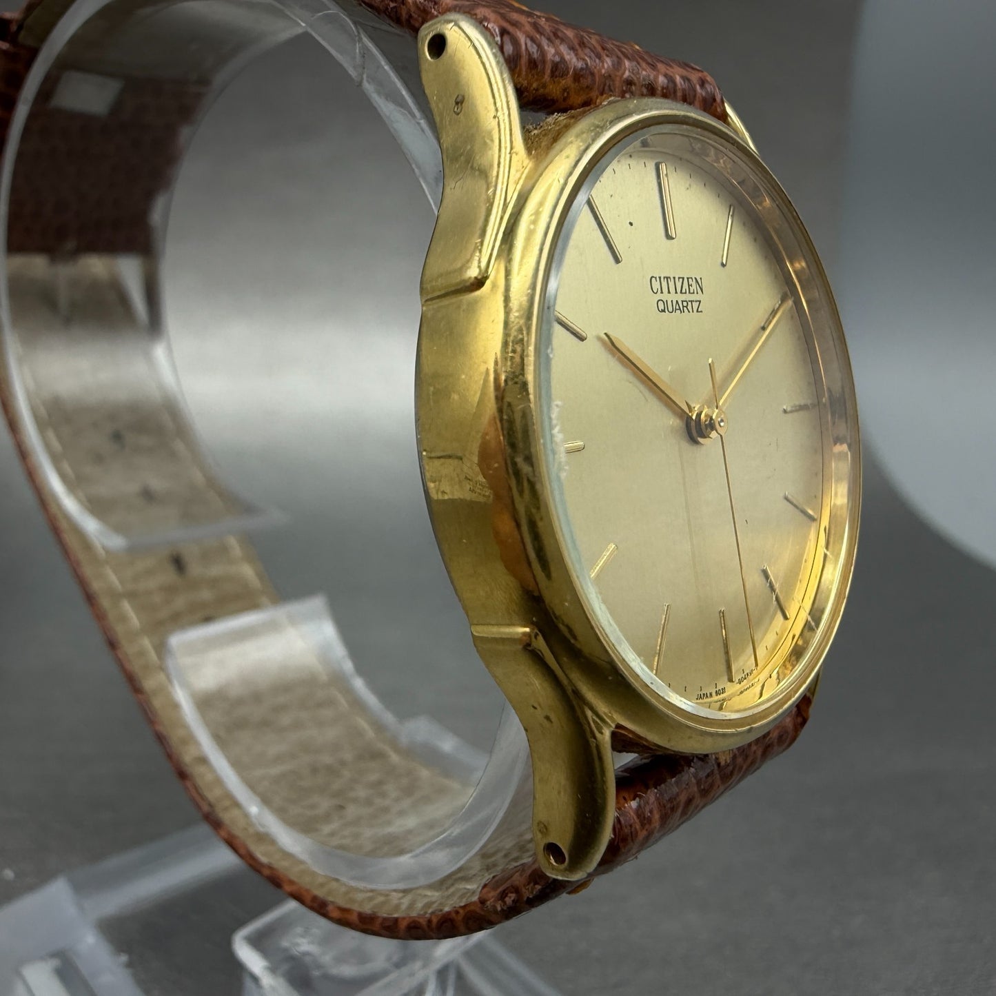 Citizen Watch Unisex 31mm Gold Dial Gold Tone Round 6031-G00 996 New battery4
