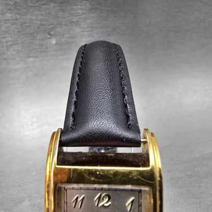 Waltham Tank Watch Men 22mm Silver Dial Gold Tone Rectangle New Battery VTG4