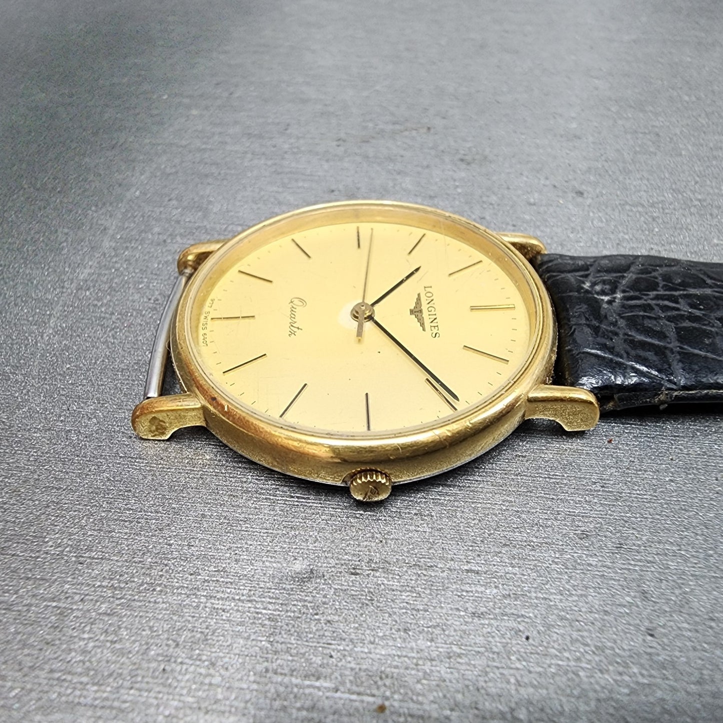 Longines Watch Men 32mm Gold Dial Gold Tone Round 6407 977 VTG PARTS4