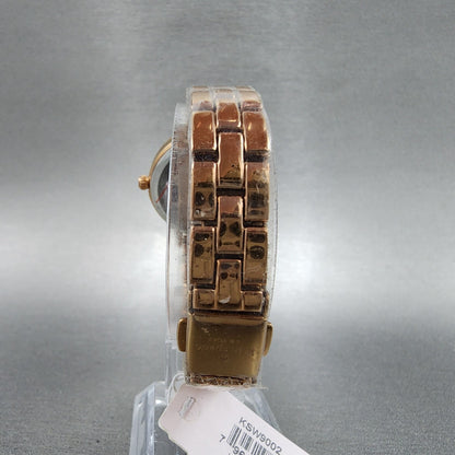 Kate Spade Metro Watch Women 30mm White Dial Rose Gold Tone Round New Battery7