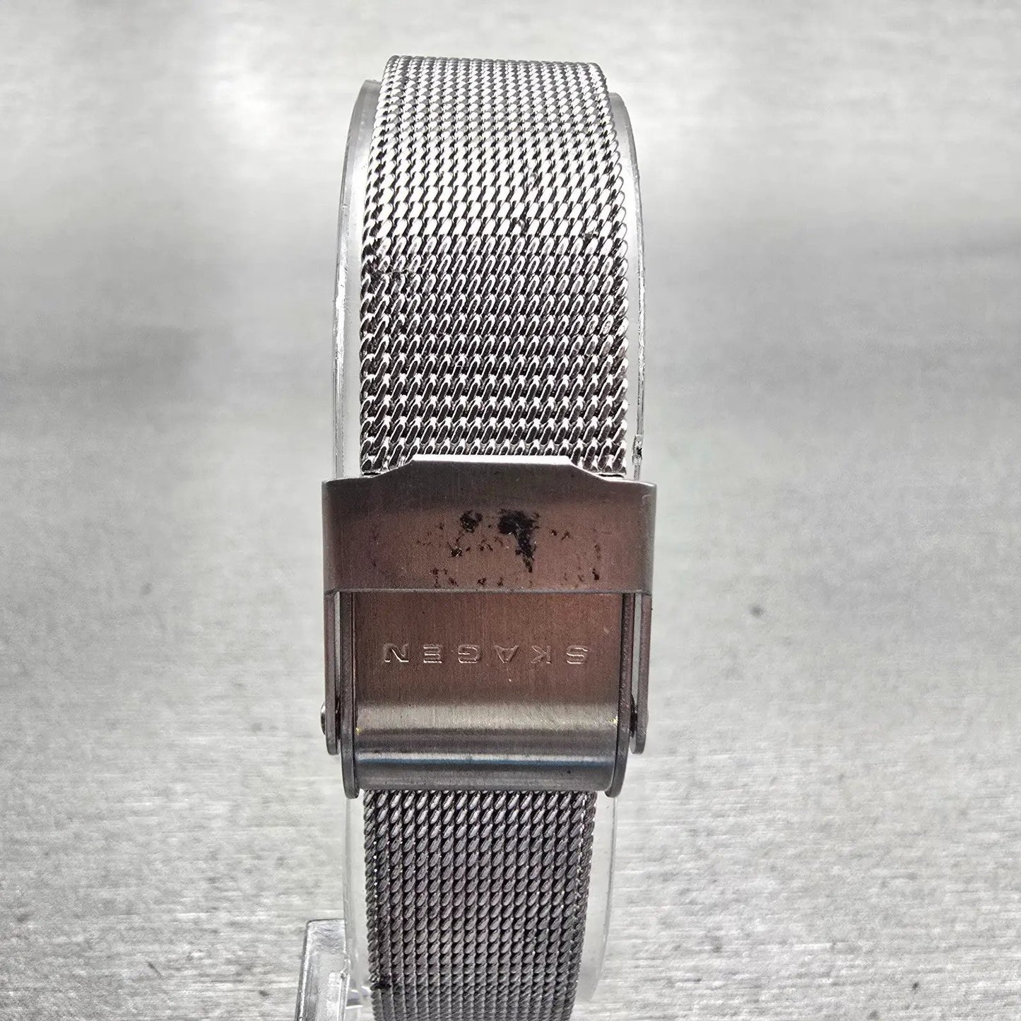 Skagen Dual Time Watch Women 20mm MOP Dial Silver Rectangle 20SSSMP New Battery7