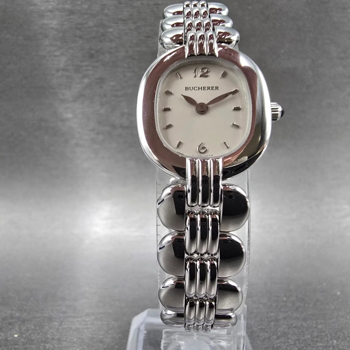 Bucherer Watch Women 21mm Silver Dial Silver Tone Oval 901.507 New battery7