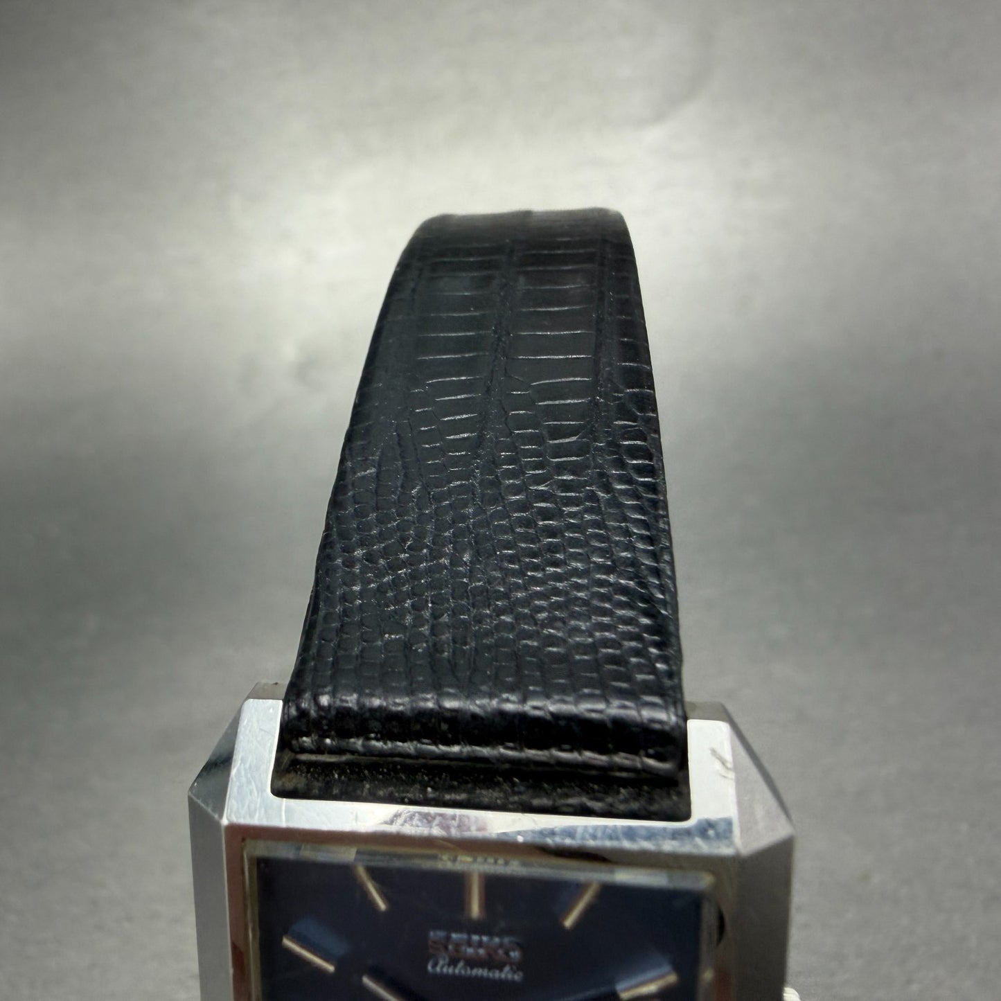Seiko Automatic Belfina Tank Watch Women 26mm Blue Dial Silver Tone Date Runs4