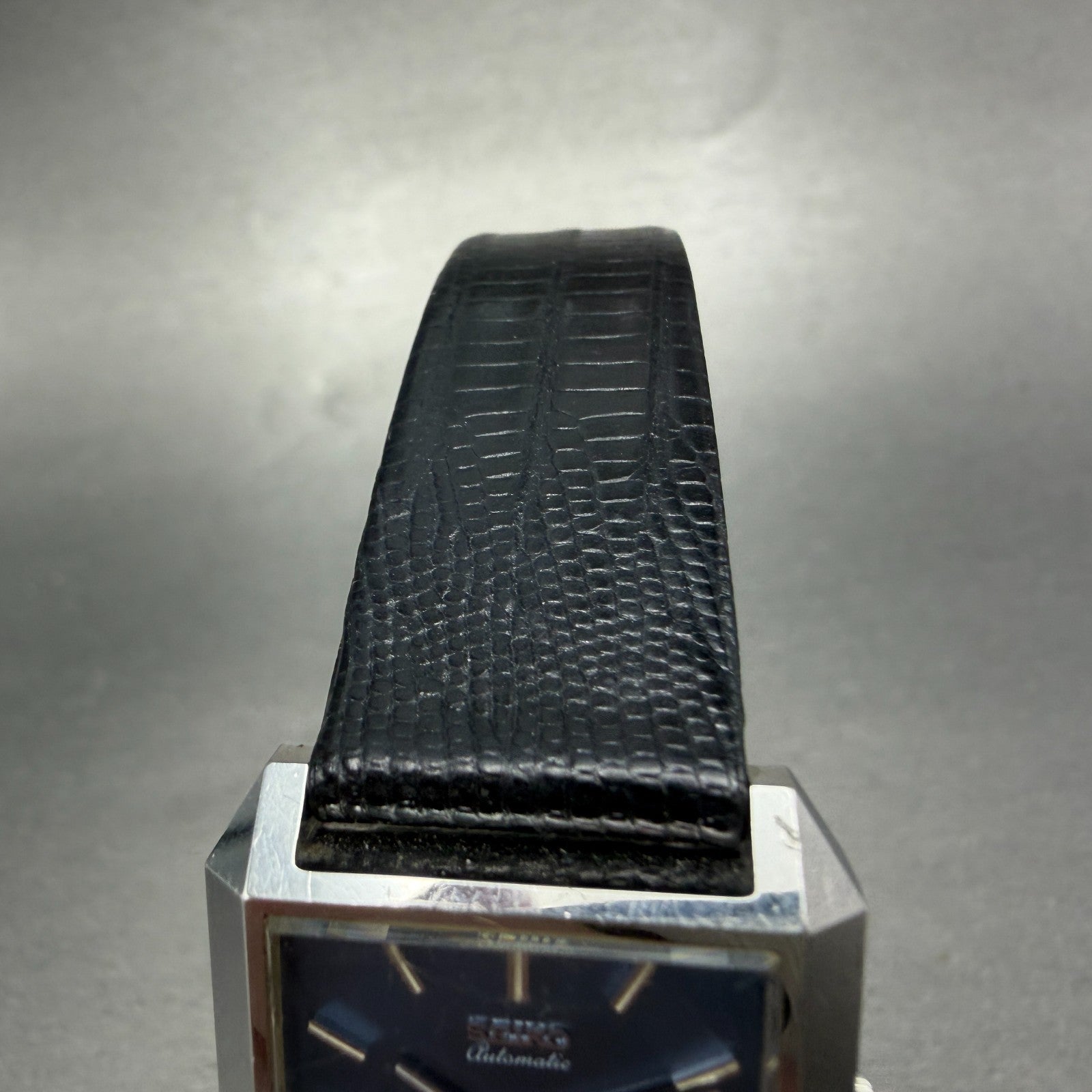 Seiko Automatic Belfina Tank Watch Women 26mm Blue Dial Silver Tone Date Runs4