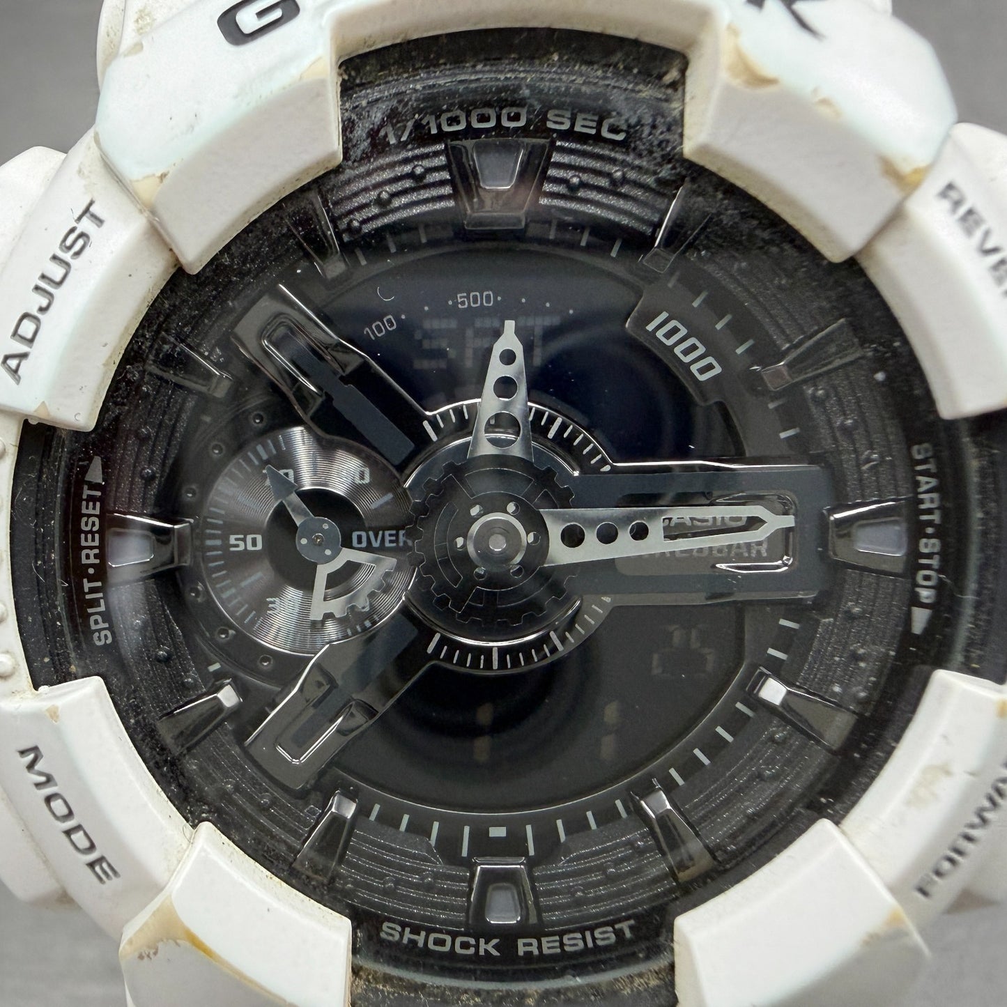Casio G-Shock GA-110GW Watch Men 51mm Digital Analog White Alarm Chrono New Batt1