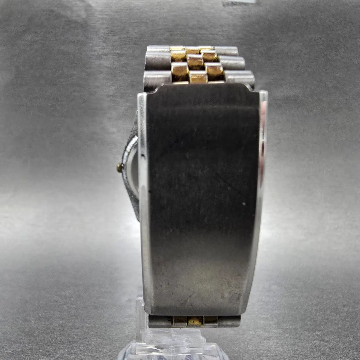 Timex President Watch Men 34mm Champagne Dial Two Tone Daydate Round New Battery7