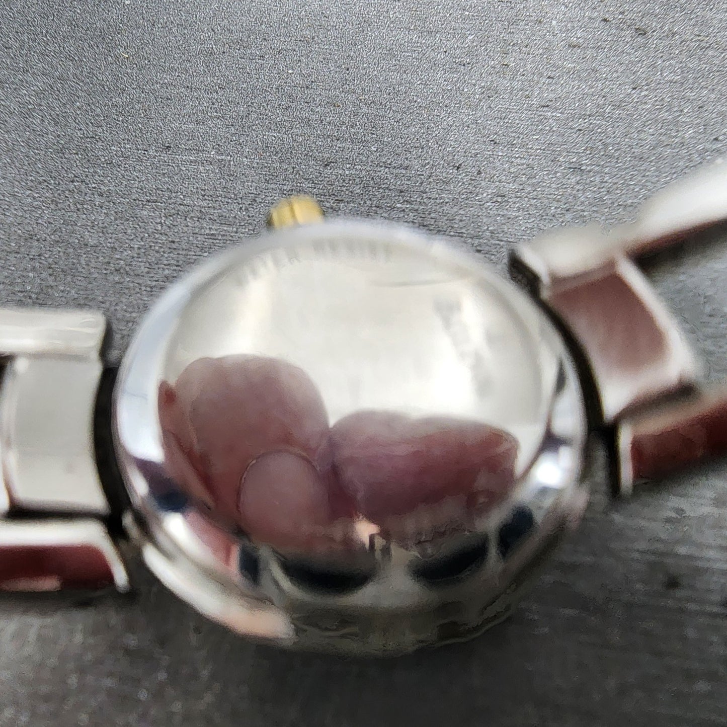 Bulova Watch Women 22mm MOP Dial Two Tone Round 98T80 Bangle New Battery9