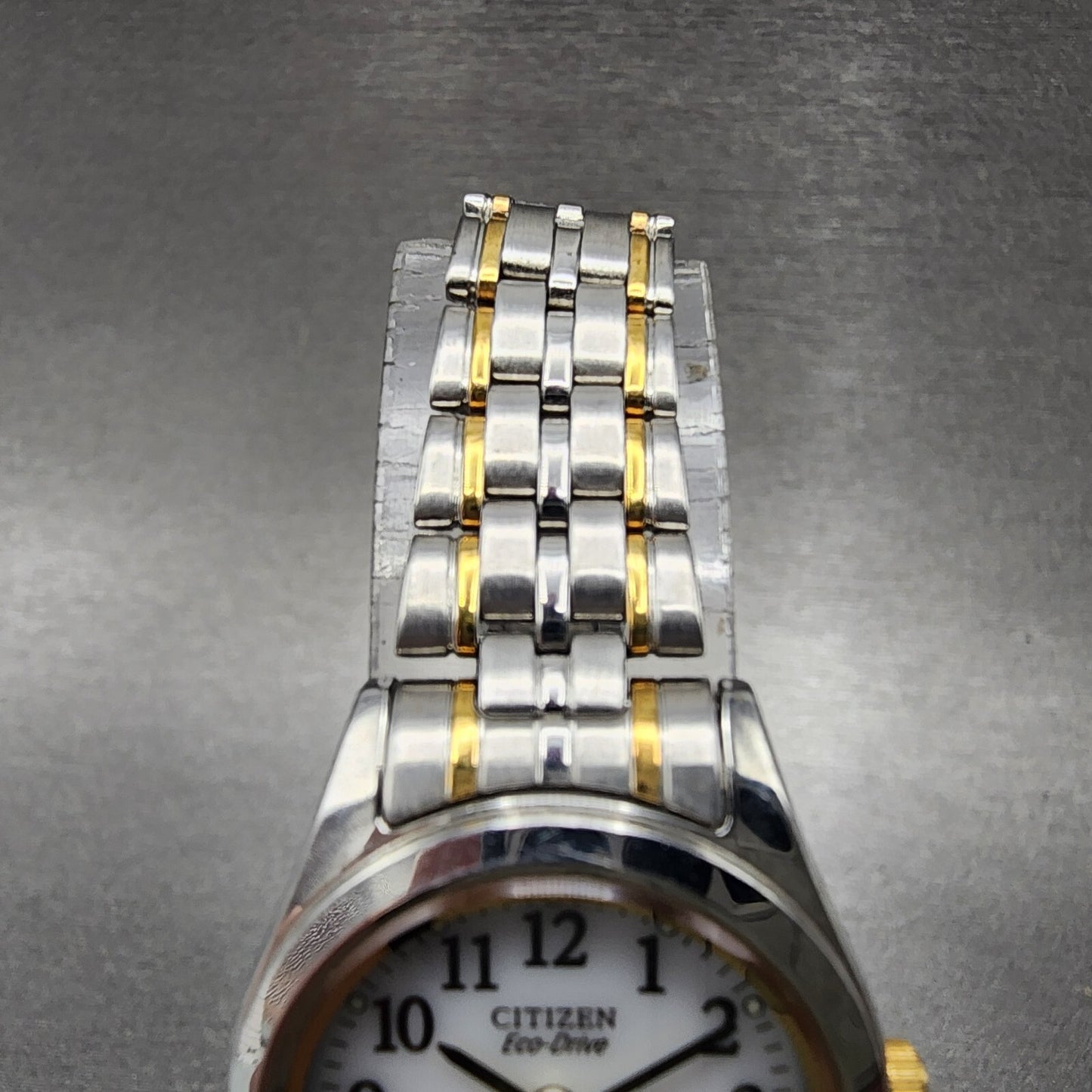 Citizen EcoDrive Watch Women 24mm White Dial Two Tone E030L20484 Runs4