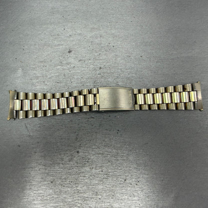 Seiko Bracelet 20mm Stainless Steel Gold Tone Tri Folding Clasp Vintage S10030