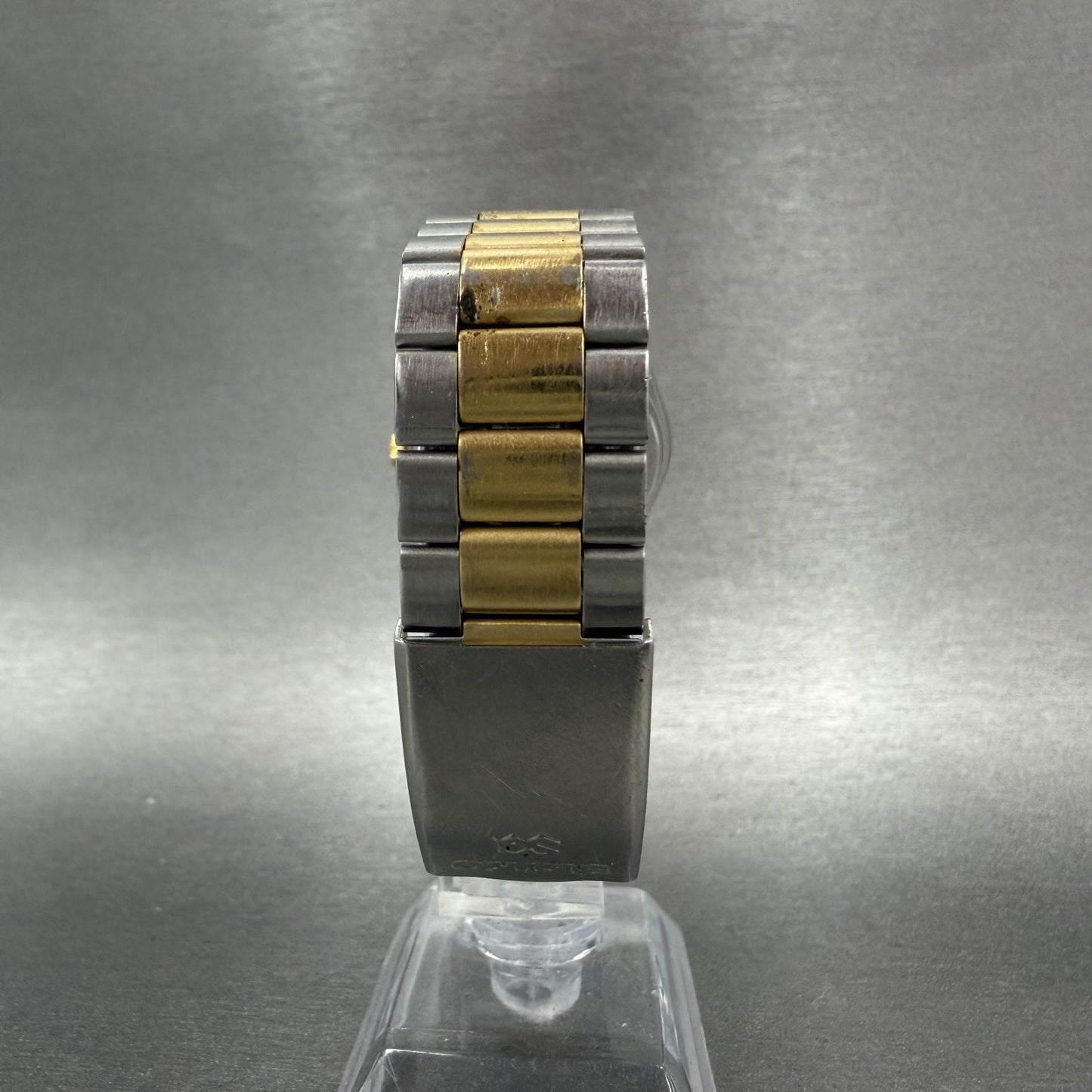 Seiko SQ Watch Men 33mm Silver Dial Two Tone Date 5y22-6009 New Battery7