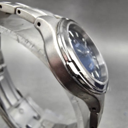 Citizen Eco-Drive Attesa Watch Women 25mm Blue Dial Gray Tone Date Round Runs4