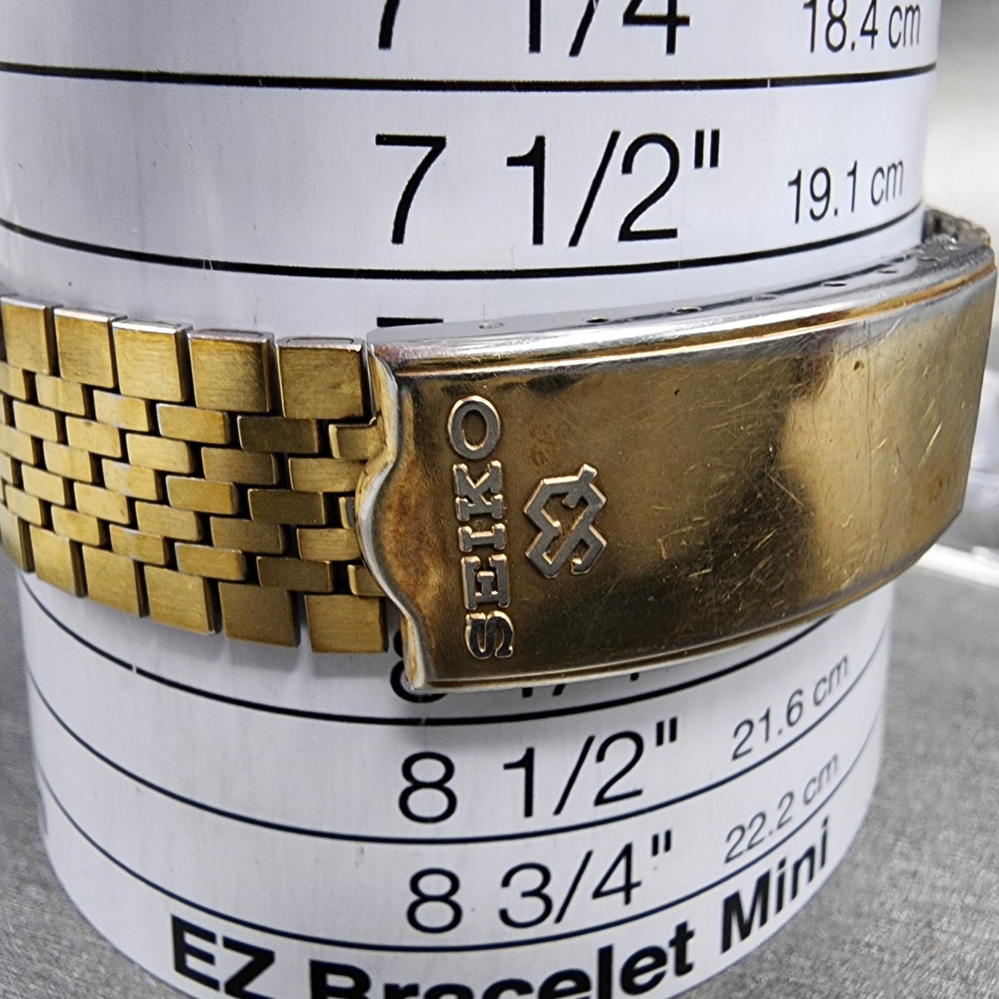 Seiko Watch Men 32mm Gold Dial Gold Tone Rectangle 78105139 New Battery10