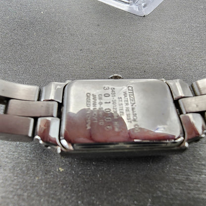 Citizen Wicca Tank Watch Women 16mm White Dial Silver Tone 5431S0112384 NewBat9