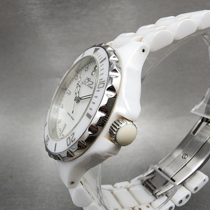 Daniel Steiger Dive Watch Women 38mm MOP Dial White Ceramic Date Round New Batt2