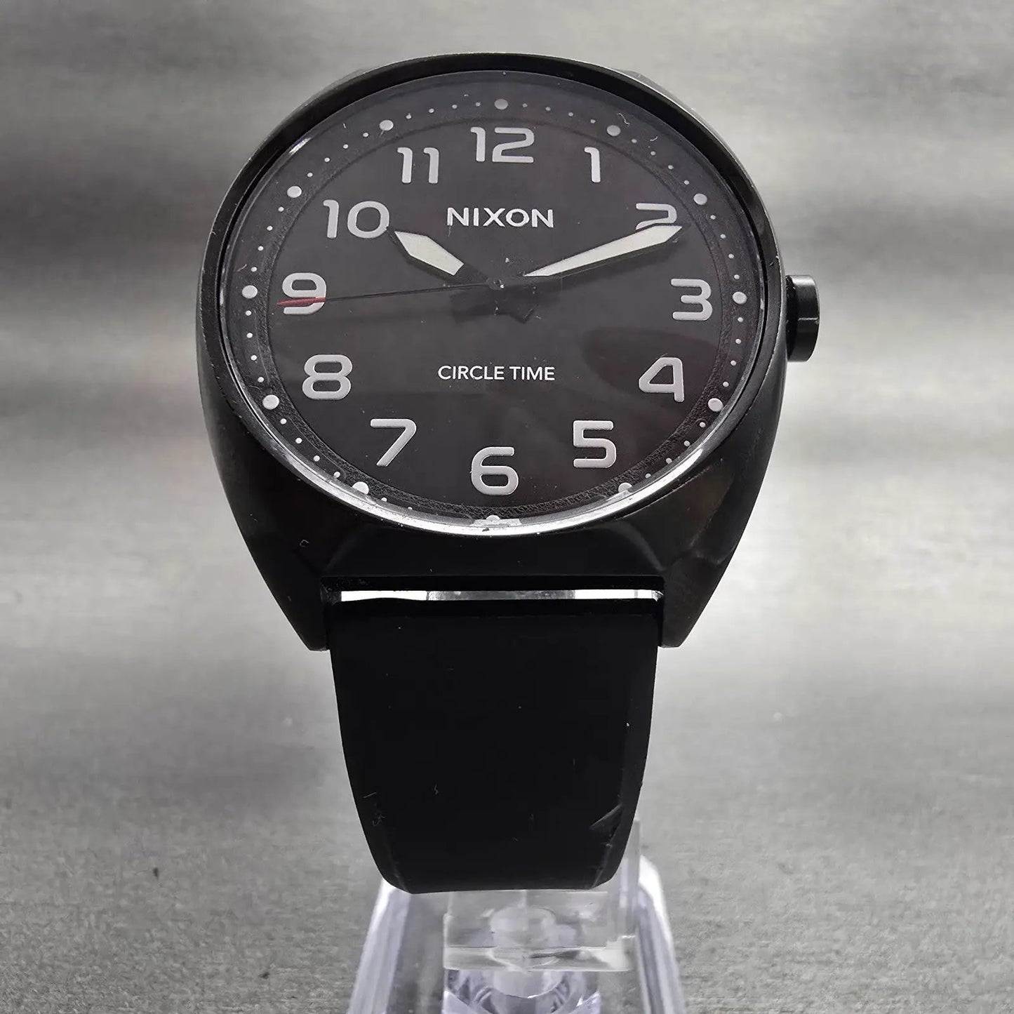 Nixon The Mullett Watch Men 38mm Black Dial Black Tone Round New Battery5